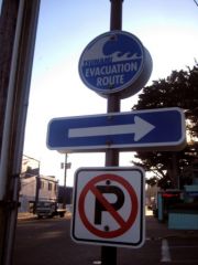 Tsunami evacuation route