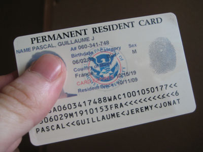 , My permanent resident card My permanent resident card